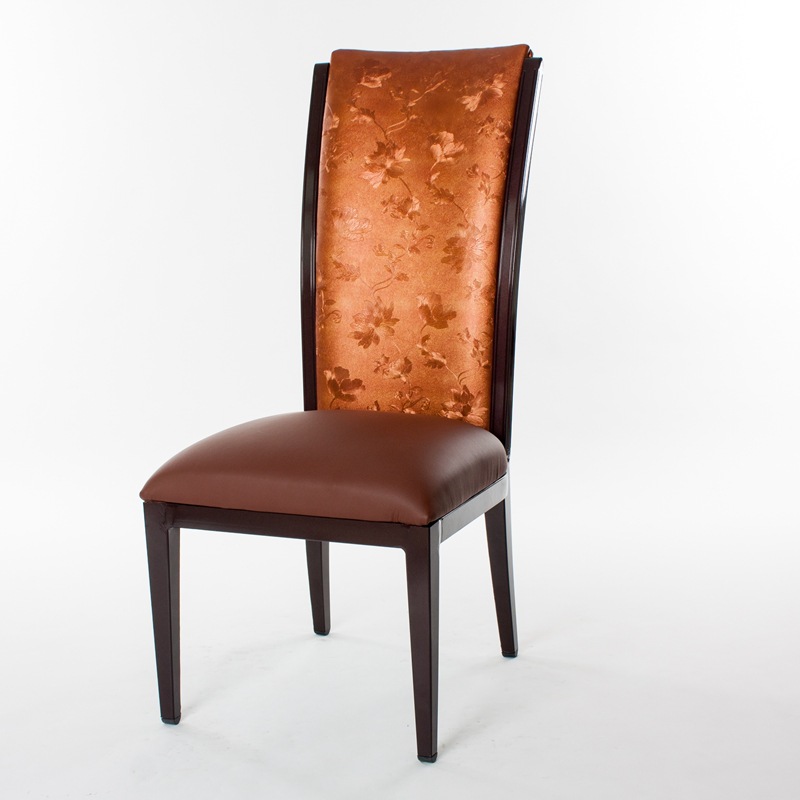 High-end luxury fashion imitation wood dining chair