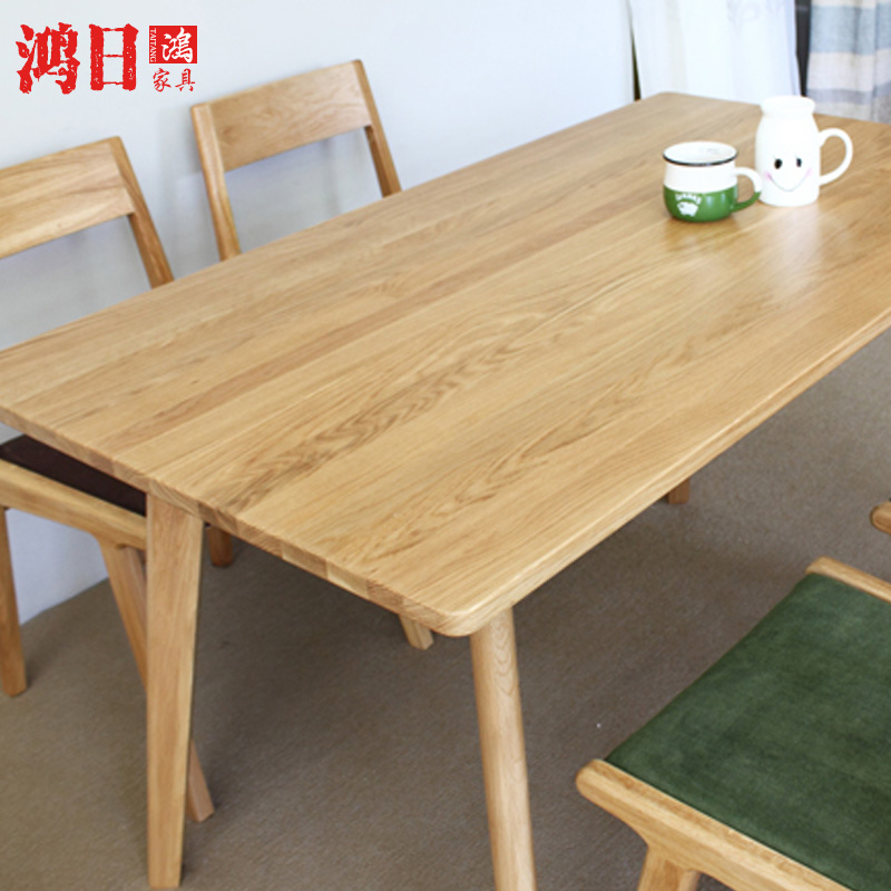 Vintage wood color environmental protection white oak table