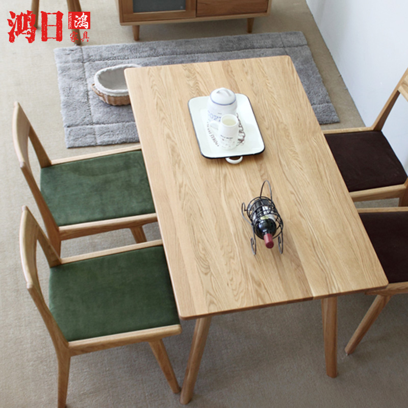 Vintage wood color environmental protection white oak table