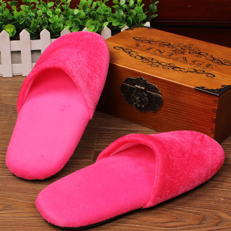 Non-disposable spongy cloth non-slip slippers