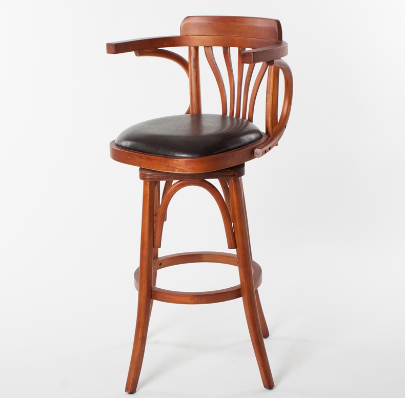 Rotary solid wood vintage high chair