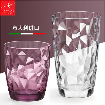 Clear glass diamond cup without lid