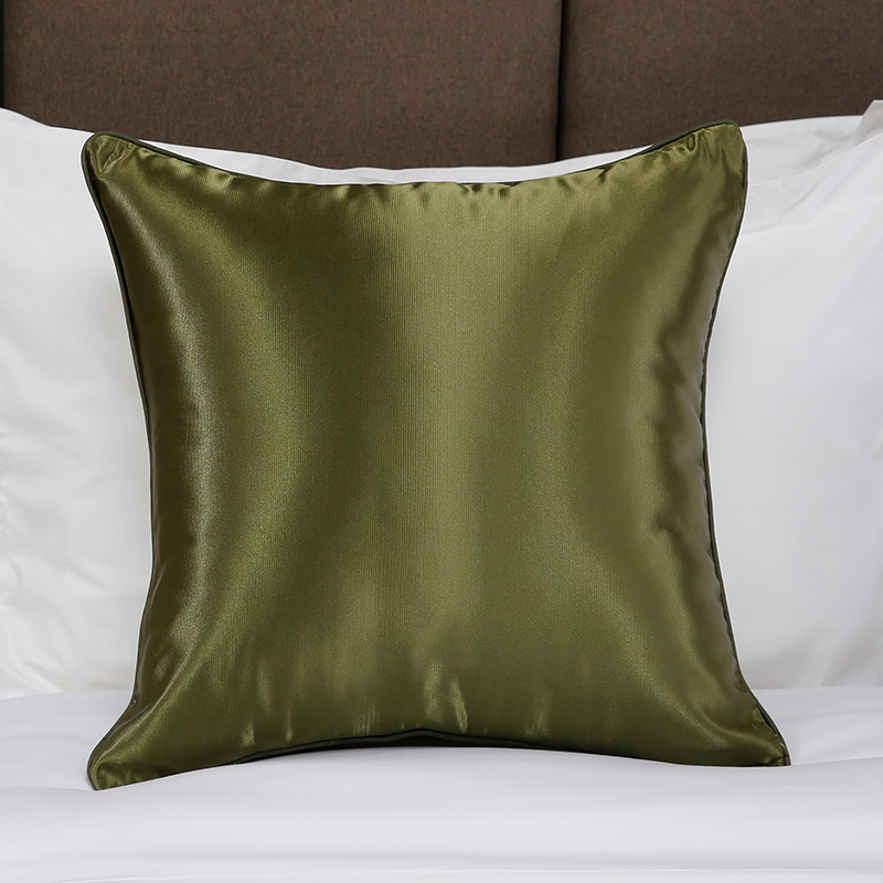 Dark green throw pillow cover