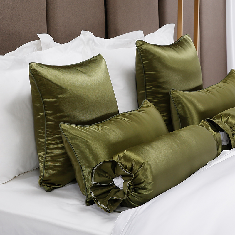 Dark green throw pillow cover