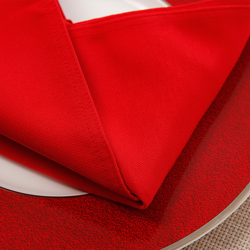 Solid red cloth napkin