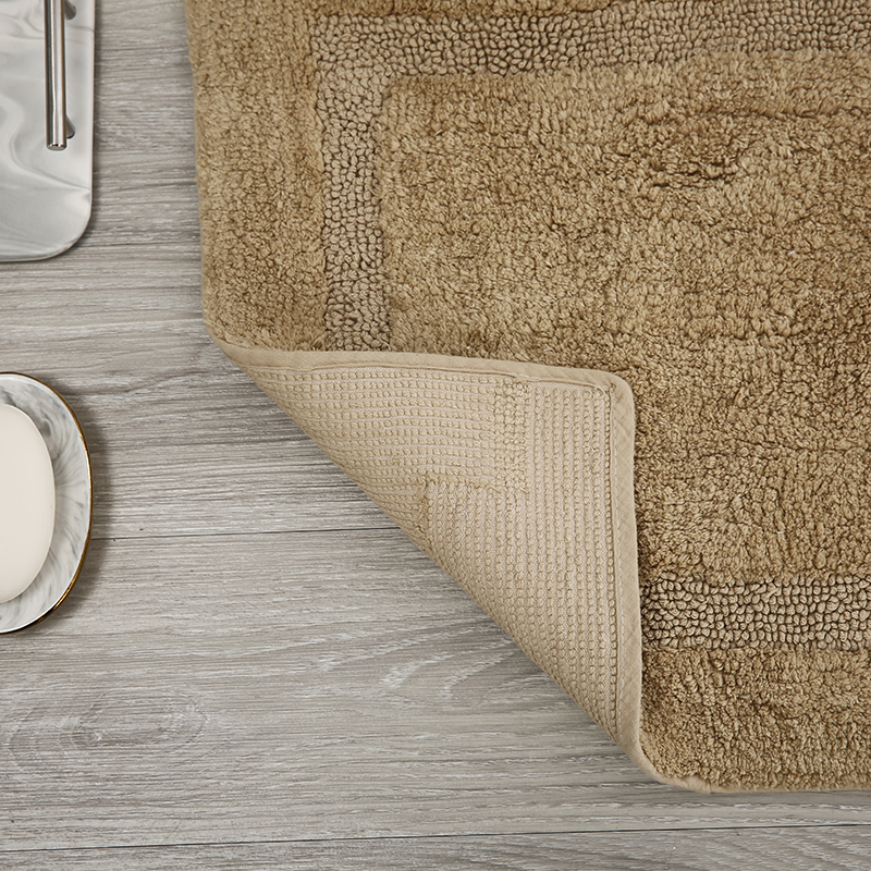 Brown long wool thickened floor towel