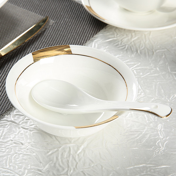 Square gold occipital China tableware