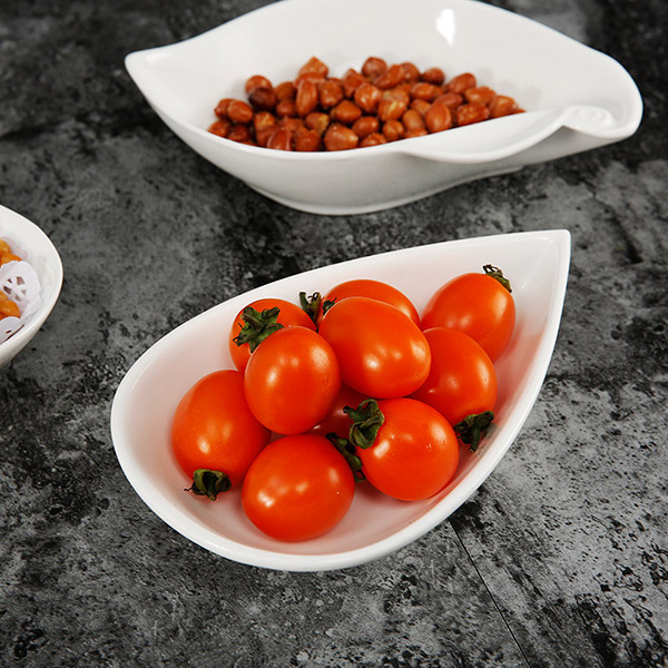 Drop shaped snack dip bowl