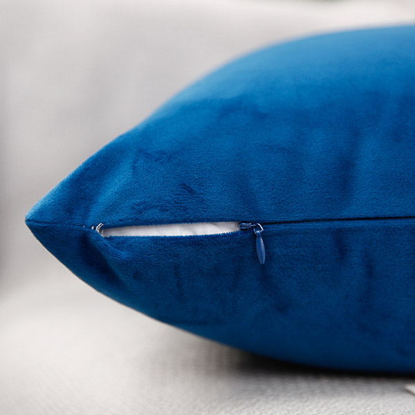 Blue flannel throw pillow